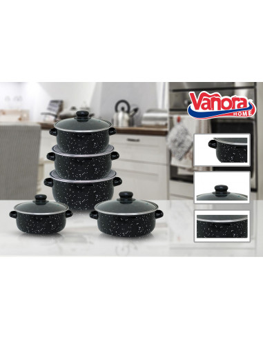 SET GATIT 10 PIESE EMAILAT, PETRA, VANORA HOME,VN-E-C537