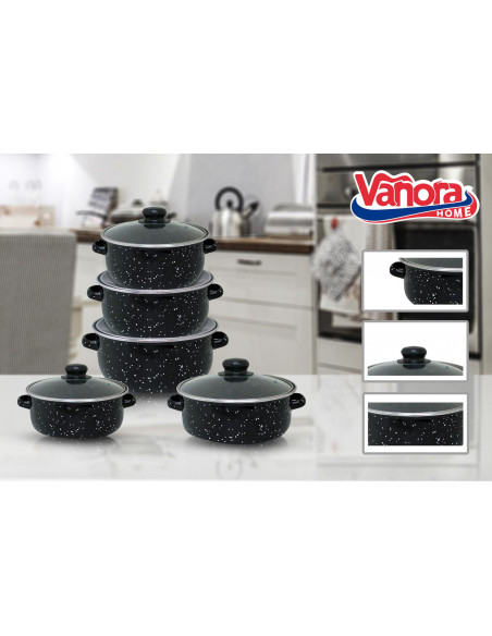 SET GATIT 10 PIESE EMAILAT, PETRA, VANORA HOME,VN-E-C537