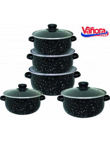 SET GATIT 10 PIESE EMAILAT, PETRA, VANORA HOME,VN-E-C537
