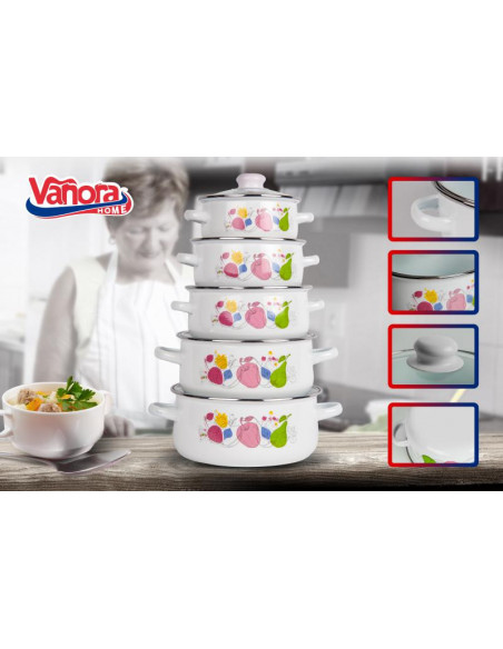 SET GATIT 10 PIESE EMAILAT, FABIANA, VANORA HOME,VN-E-C531