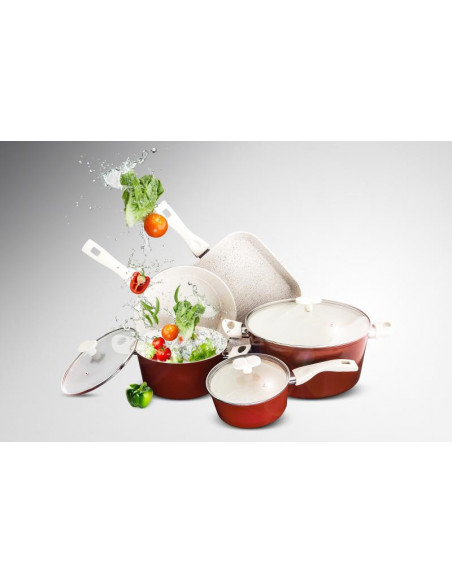MARLENE, SET GATIT 8 PIESE, CERAMICA+MARMURA, COOKING BY