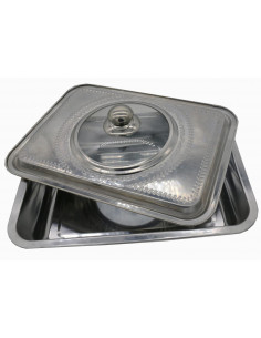 TAVA CUPTOR CU CAPAC, INOX, 39x29x7, VANORA HOME,VN-FM-SS4030 2