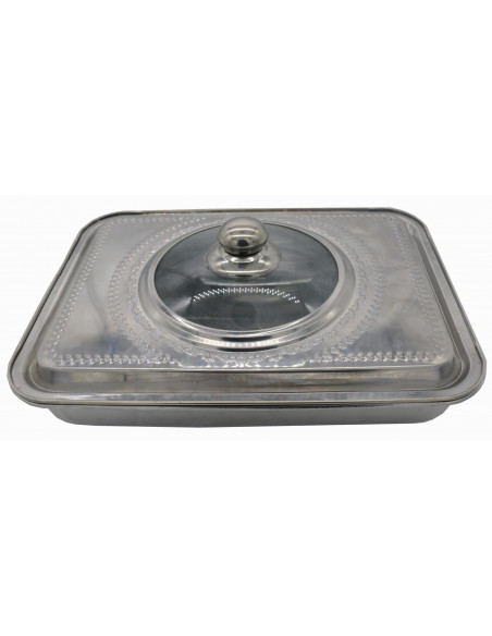 TAVA CUPTOR CU CAPAC, INOX, 39x29x7, VANORA HOME,VN-FM-SS4030 TAVA CUPTOR CU CAPAC, INOX, 39x29x7, VANORA HOME,VN-FM-SS4030