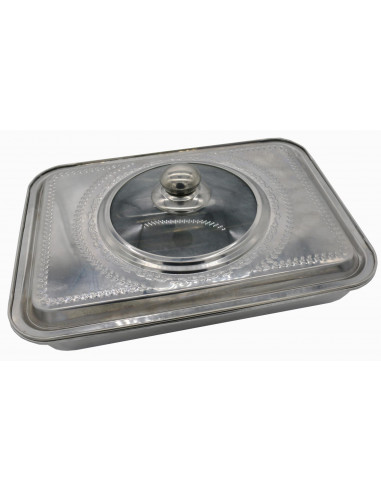 TAVA ACUPTOR CU CAPAC, INOX,35*26*7CM,VANORA HOME,VN-FM-SS3627