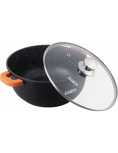 SEMIOALA ALUMINIU TURNAT +CAPAC, 28 CM X 12.5 CM, 6.5 L, DARK
