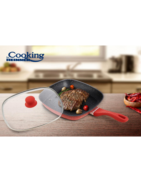 TIGAIE GRILL ALU+CAP 28x4CM,ORANGE GRAYS, COOKING BY