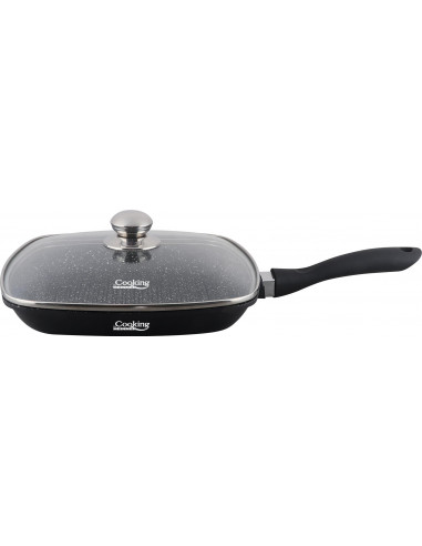 TIGAIE GRILL ALUMINIU + CAPAC 28 x 4.5 CM, DARK LINE, COOKING