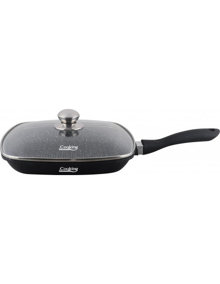 TIGAIE GRILL ALUMINIU + CAPAC 28 x 4.5 CM, DARK LINE, COOKING