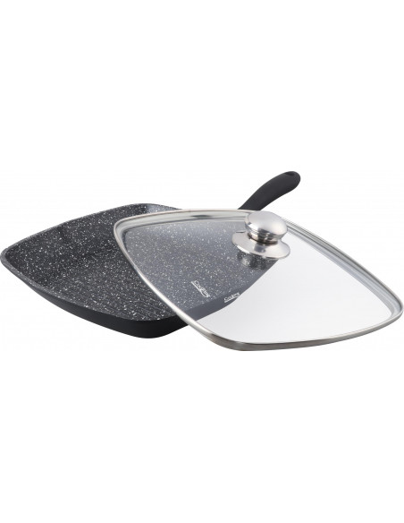 TIGAIE GRILL ALUMINIU + CAPAC 28 x 4.5 CM, DARK LINE, COOKING