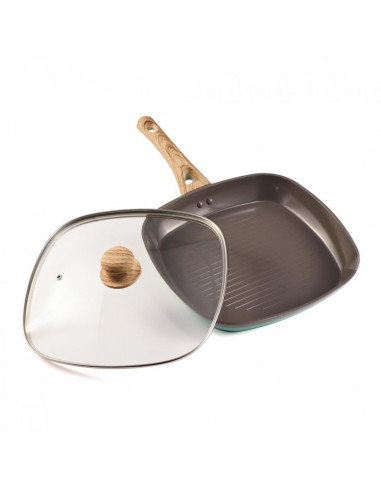 TIGAIE GRILL ALUMINIU + CAPAC, 28x4, GREEN NATURE, COOKING BY