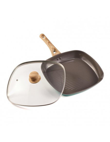 TIGAIE GRILL ALUMINIU + CAPAC, 28x4, GREEN NATURE, COOKING BY