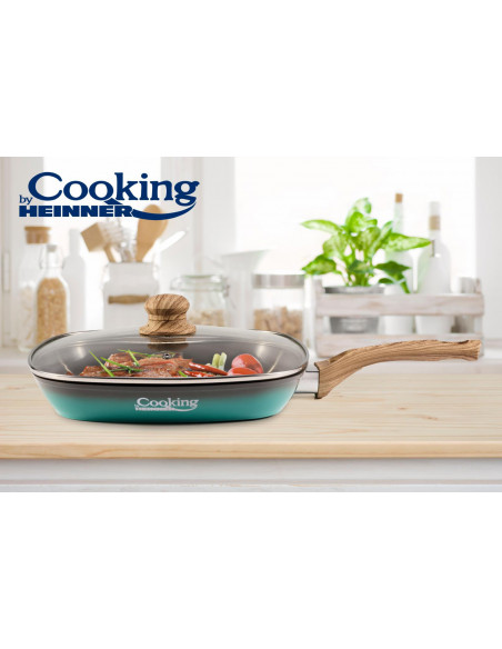 TIGAIE GRILL ALUMINIU + CAPAC, 28x4, GREEN NATURE, COOKING BY