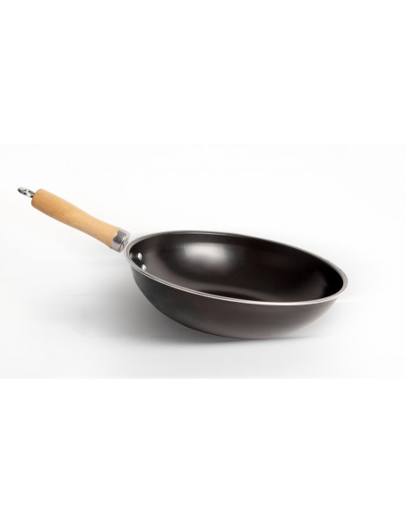 TIGAIE WOK TEFLON MANER LEMN 32 CM,RIZZO, VANORA HOME,VN-E-C221