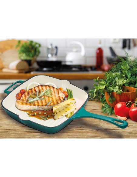 GRILL FONTA EMAILATA 26.5X26.5X5 CM, TASTE OF HOME BY CHEF