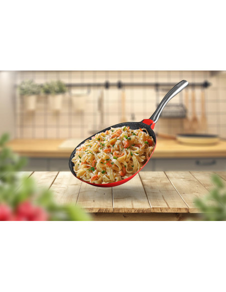 TIGAIE SALTAPASTA, ALUMINIU, 28 x 3,5 cm, HOME CHEF,COOKING BY