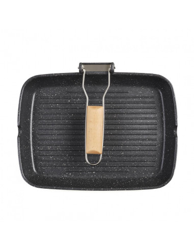TIGAIE GRILL CU MANER DETASABIL.35 x 25 x 4.5 CM, COOKING BY