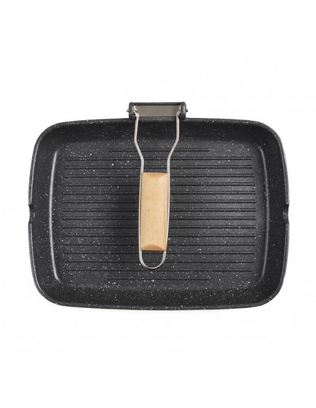 TIGAIE GRILL CU MANER DETASABIL.35 x 25 x 4.5 CM, COOKING BY