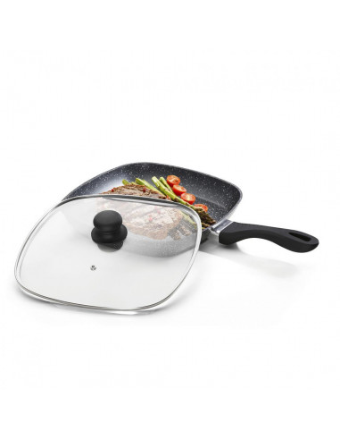 TIGAIE GRILL ALUMINIU +CAPAC 28X4 CM, STONE COLLECTION, COOKING