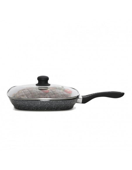 TIGAIE GRILL ALUMINIU +CAPAC 28X4 CM, STONE COLLECTION, COOKING