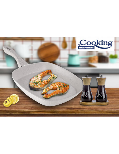 TIGAIE GRILL ALUMINIU+CAPAC 28x4 CM, MOZAIK, COOKING BY