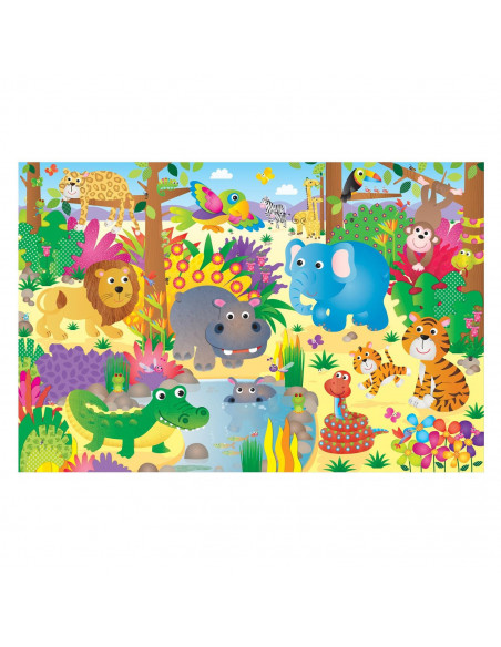 Puzzle Podea: Jungla (30 piese),A0858B