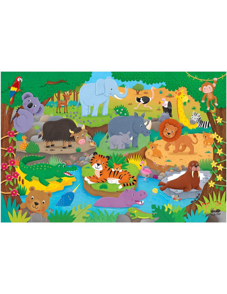 Puzzle Podea: Alfabetul animalutelor (30 piese),1005368