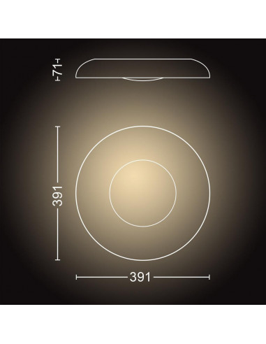 Plafoniera LED integrat Philips Hue Still, 27W (204W), 24V