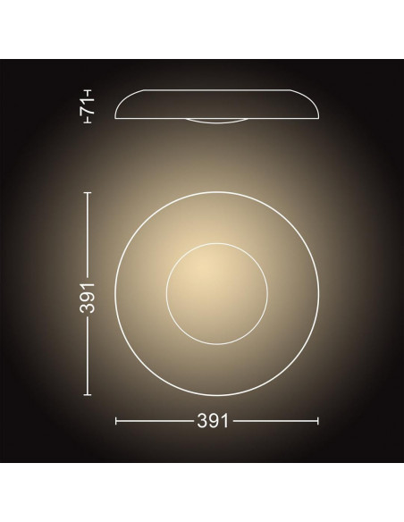 Plafoniera LED integrat Philips Hue Still, 27W (204W), 24V