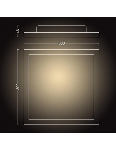 Plafoniera LED integrat Philips HUE ambianta alba Aurelle