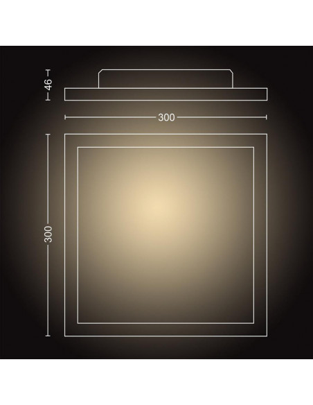 Plafoniera LED integrat Philips HUE ambianta alba Aurelle