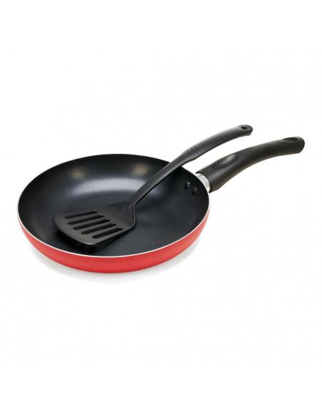 TIGAIE ALUMINIU 24X4.5CM + SPATULA NYLON 32 CM, GUSTO