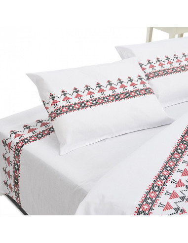King size bed set - traditional model, 100 cotton 132TC, 2