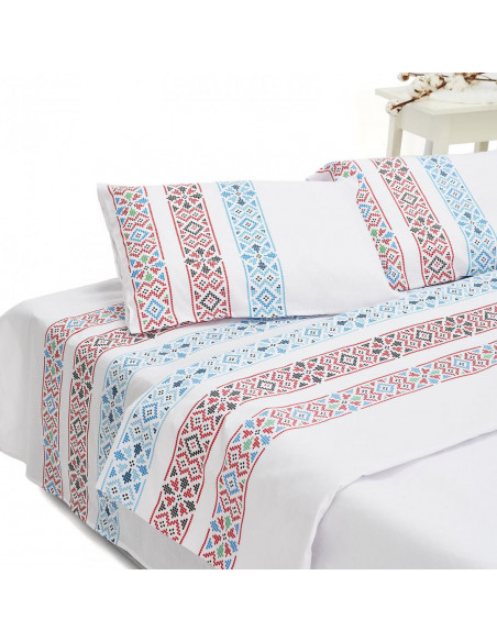 King size bed set - traditional model, 100 cotton 132TC, 2