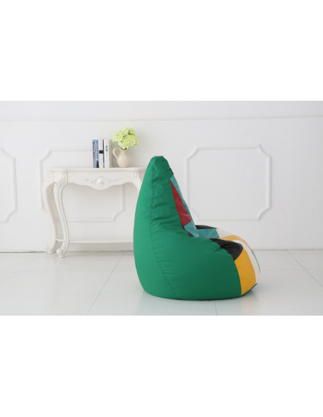 Bean Bag Patch - Green. It is filled with shredded foam.