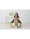 Bean Bag Patch - Green. It is filled with shredded foam.