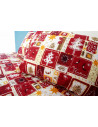 LENJERIE PAT DBL 4PCS 132TC-RED,HR-4BED-132-04