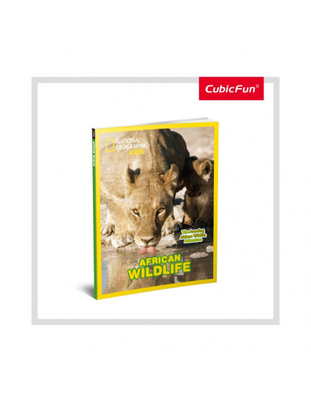 PUZZLE 3D+BROSURA-ANIMALE SALBATICE 69 PIESE,CUDS0972h