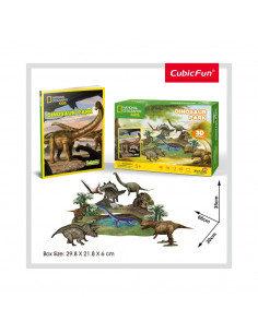 PUZZLE 3D+BROSURA-PARCUL DINOZAURILOR 43 PIESE,CUDS0973h 2