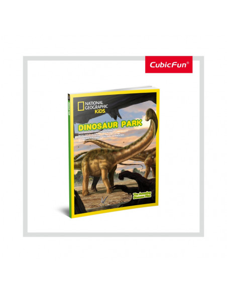 PUZZLE 3D+BROSURA-PARCUL DINOZAURILOR 43 PIESE,CUDS0973h