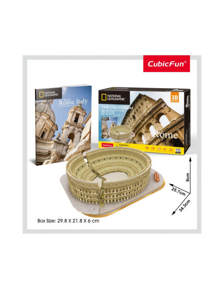 PUZZLE 3D+BROSURA-COLOSSEUM 131 PIESE,CUDS0976h
