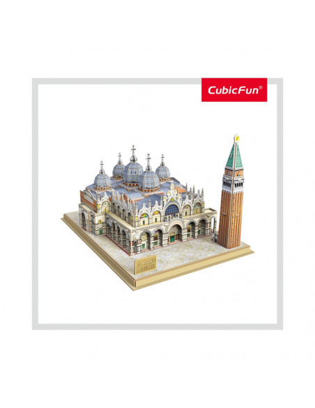 PUZZLE 3D+BROSURA-PIATA SAN MARCO 107 PIESE,CUDS0980h