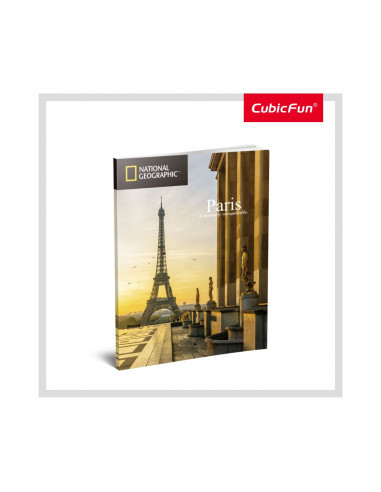 PUZZLE 3D+BROSURA-NOTRE DAME PARIS 128 PIESE,CUDS0986h