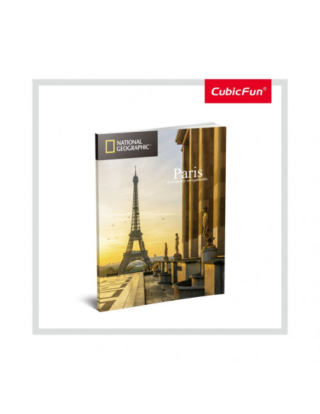 PUZZLE 3D+BROSURA-NOTRE DAME PARIS 128 PIESE,CUDS0986h