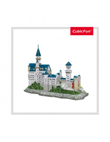 PUZZLE 3D+BROSURA-CASTELUL NEUSCHWANSTEIN 121 PIESE,CUDS0990h