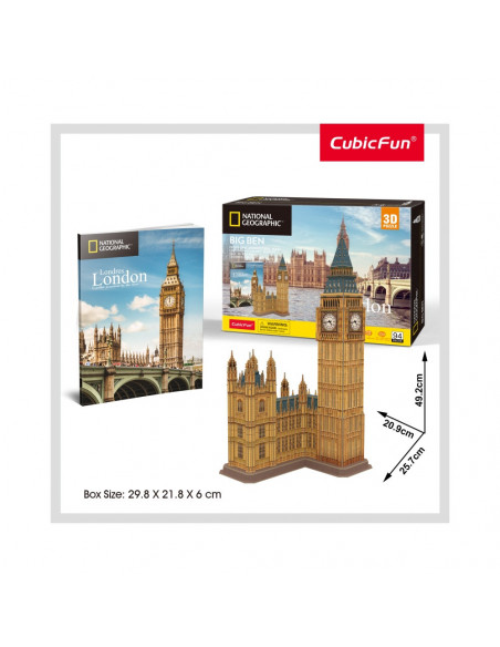 PUZZLE 3D+BROSURA-BIG BEN 117 PIESE,CUDS0992h