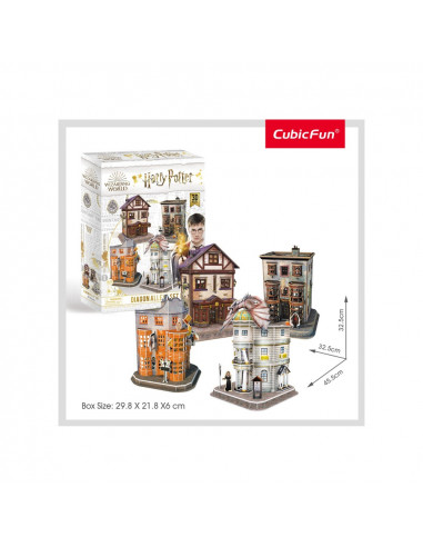 PUZZLE 3D HARRY POTTER 4in1 - ALEEA DIAGON 273 PIESE,CUDS1009h