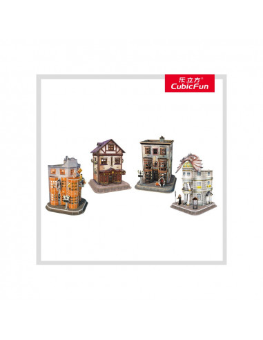 PUZZLE 3D HARRY POTTER 4in1 - ALEEA DIAGON 273 PIESE,CUDS1009h