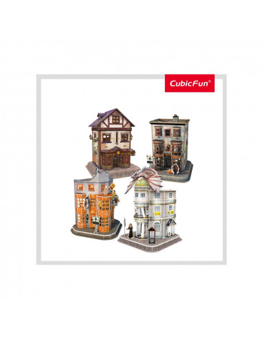 PUZZLE 3D HARRY POTTER 4in1 - ALEEA DIAGON 273 PIESE,CUDS1009h
