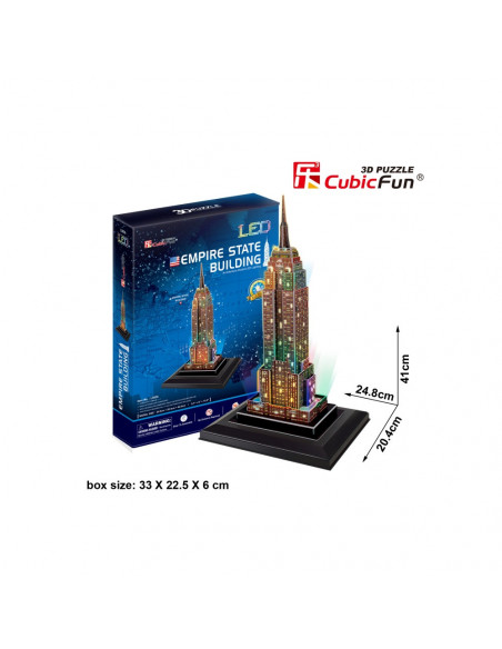 PUZZLE 3D LED EMPIRE STATE BUILDING 38 PIESE,CUL503h