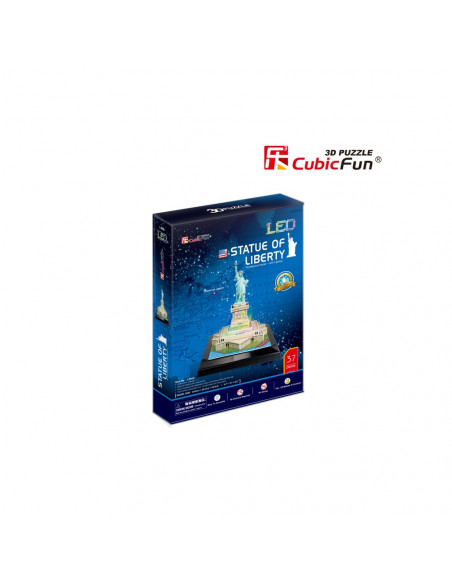 PUZZLE 3D LED STATUIA LIBERTATII 37 PIESE,CUL505h